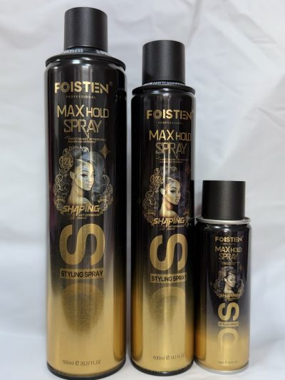Foisten holding hair spray