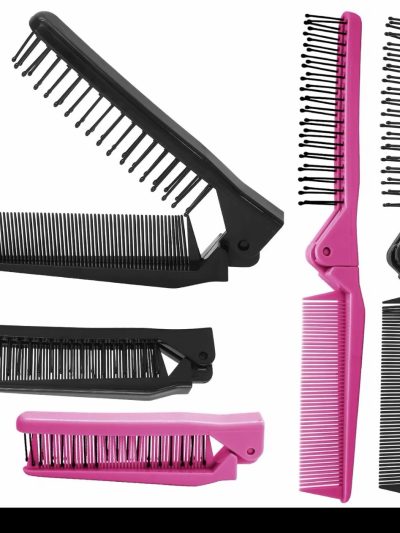 Foldable comb & brush( pink and blue color available)